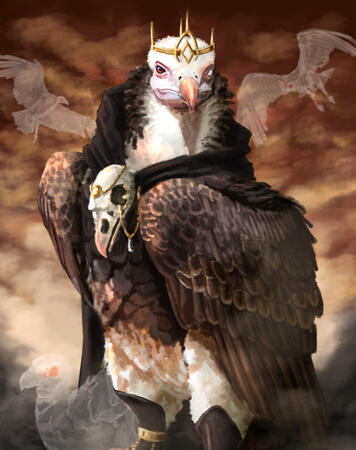 Necromancer White-Headed Vulture